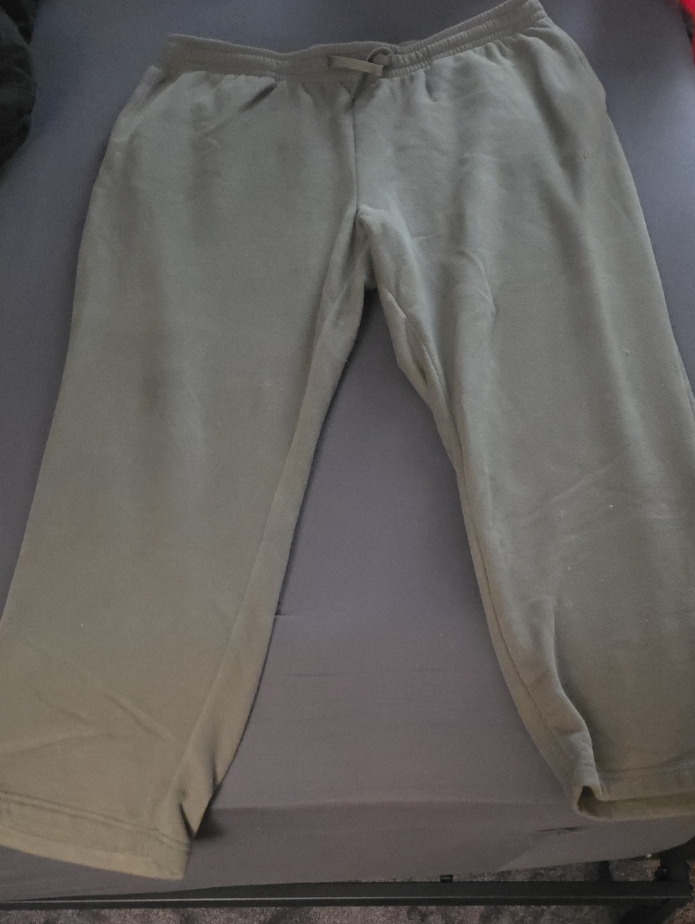 Olive Green Pull-On Sweatpants